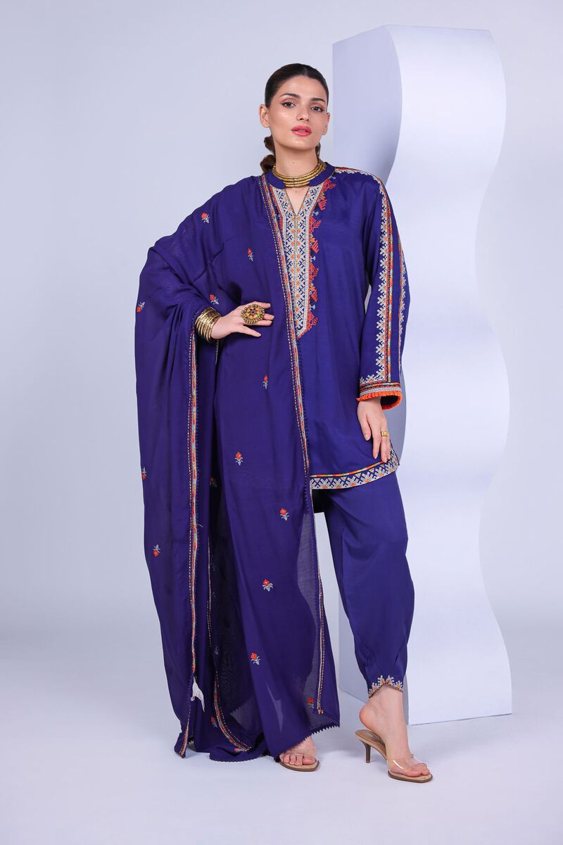 Embroidered | Light Thai Silk | Dupatta | USD 33.00