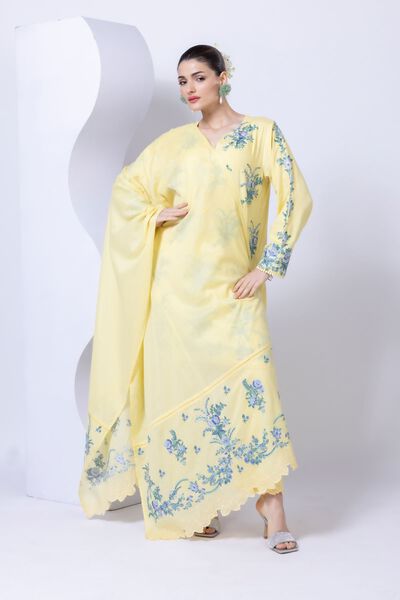 Embroidered | Cotton Square | Dupatta | USD 40.00