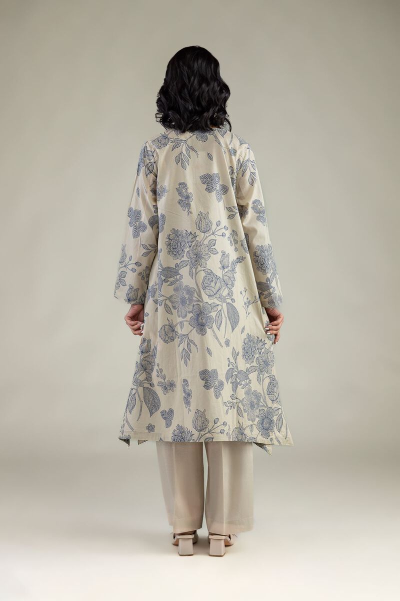 Embroidered | Cambric | Floral Longline Kurta | USD 35.00