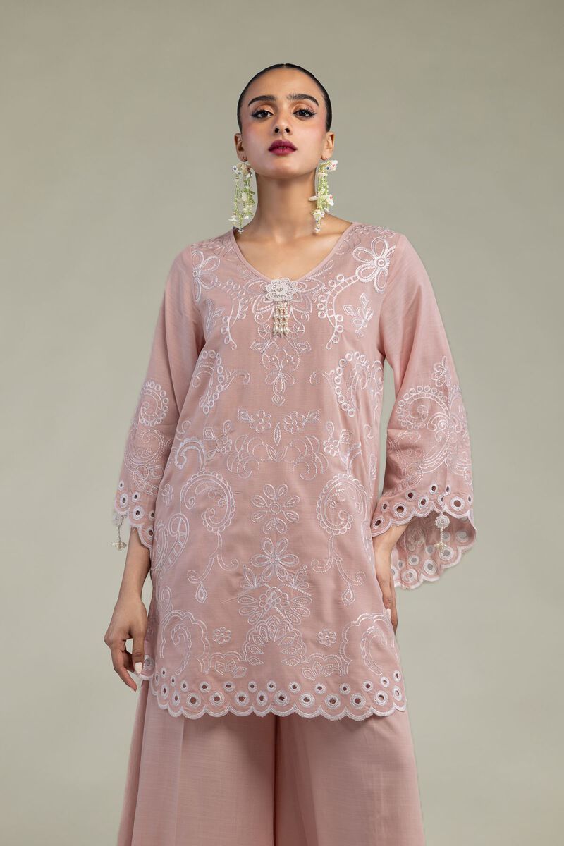 Embroidered | Raw Silk | Floral Silk Kurta | USD 60.00