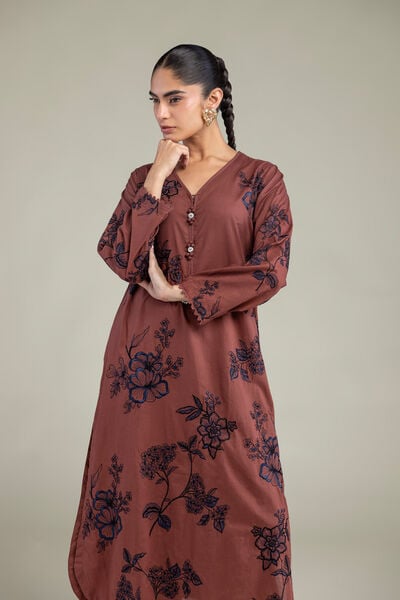 Embroidered | Cambric | Cambric Floral Kurta | USD 60.00