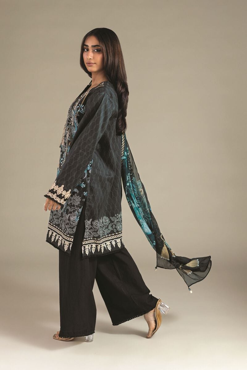 Embroidered | Satin | Three-Piece Tailored Suit | USD 75.00