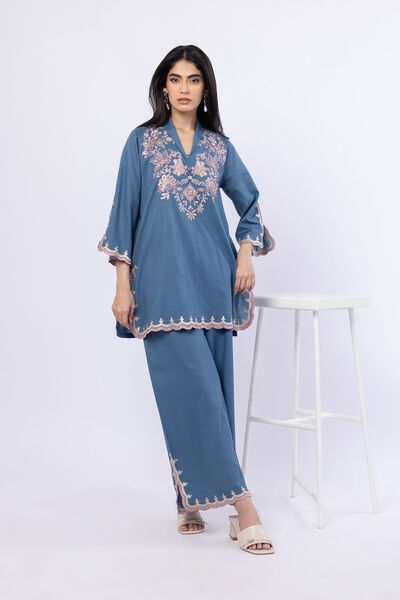 Embroidered | Linen Cotton | Pants | USD 23.00