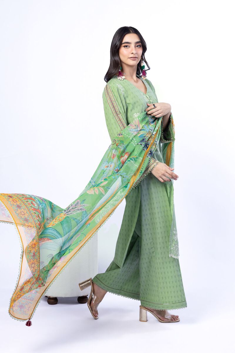 Embroidered | Cotton Dobby | Tailored 3 Piece | USD 75.00