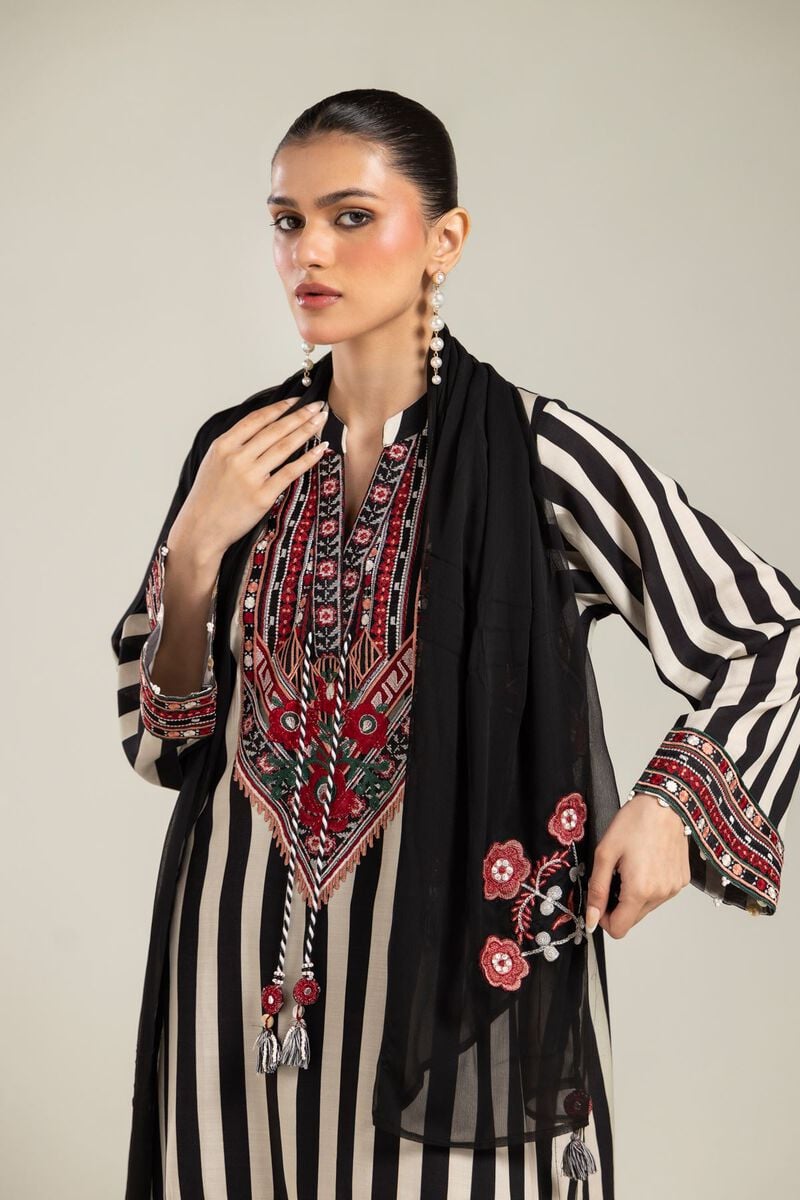 Embroidered | Chiffon | Black Chiffon Dupatta | null