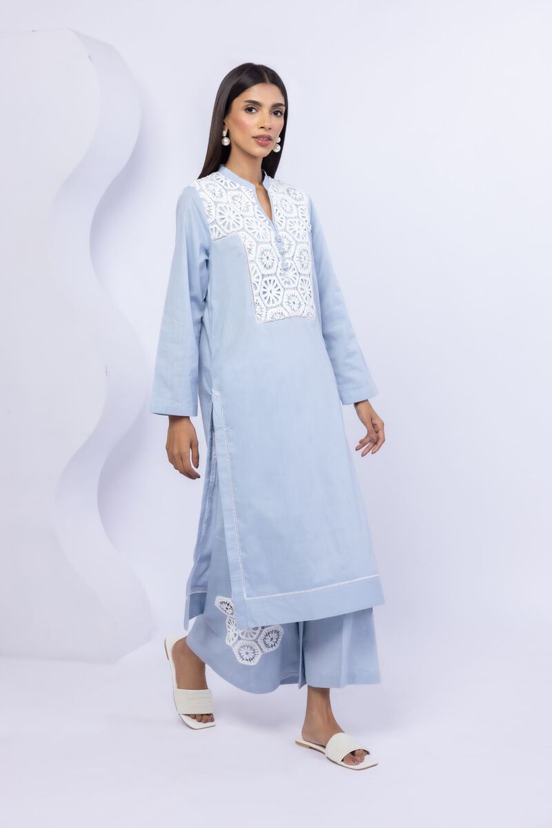 Embroidered | Crosshatch Poplin | Pants | USD 10.00