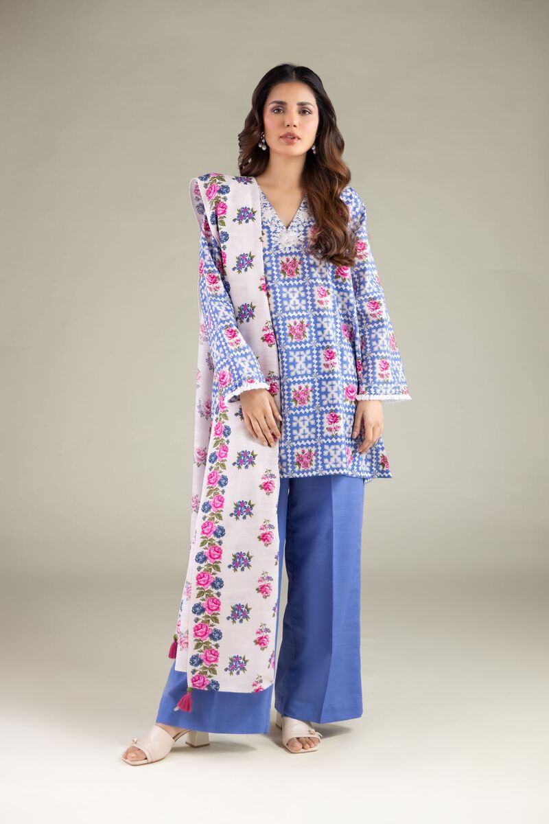 Embroidered | Textured Cotton | Summer Floral Dupatta | USD 25.00