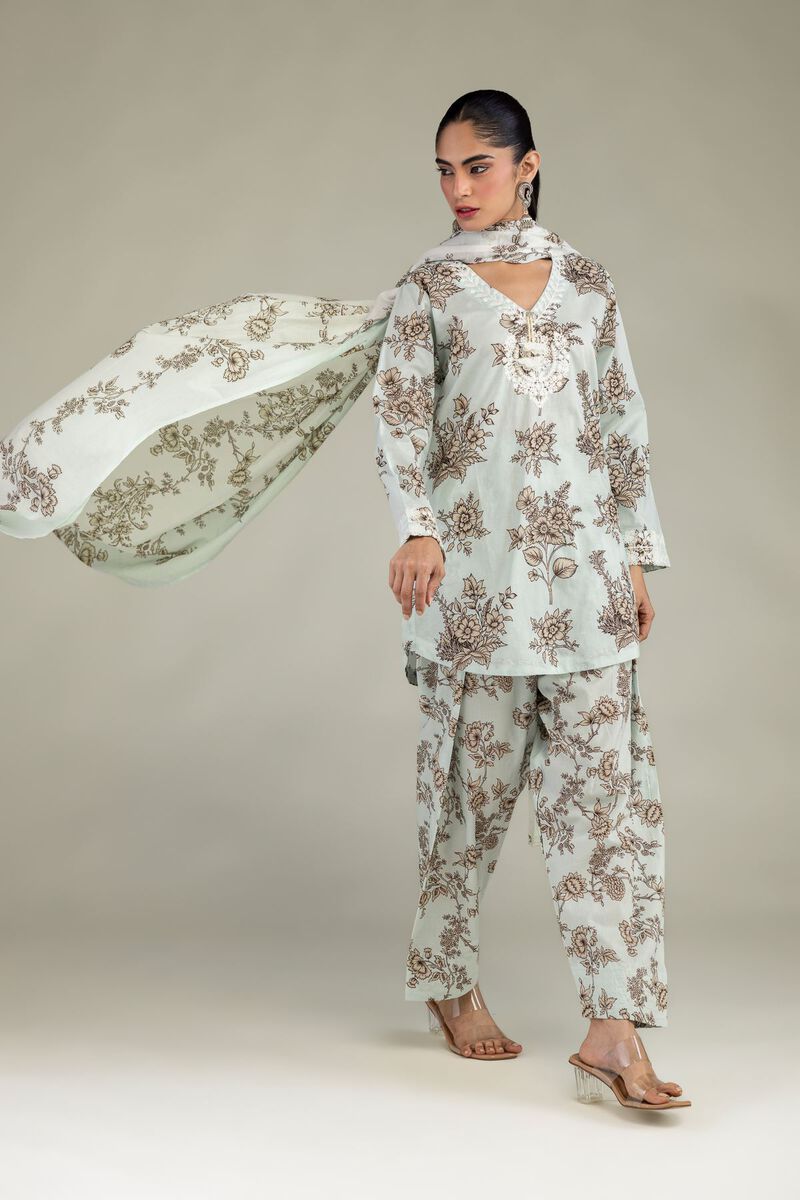 Embroidered | Lawn | Mint Lawn Dupatta | USD 25.00