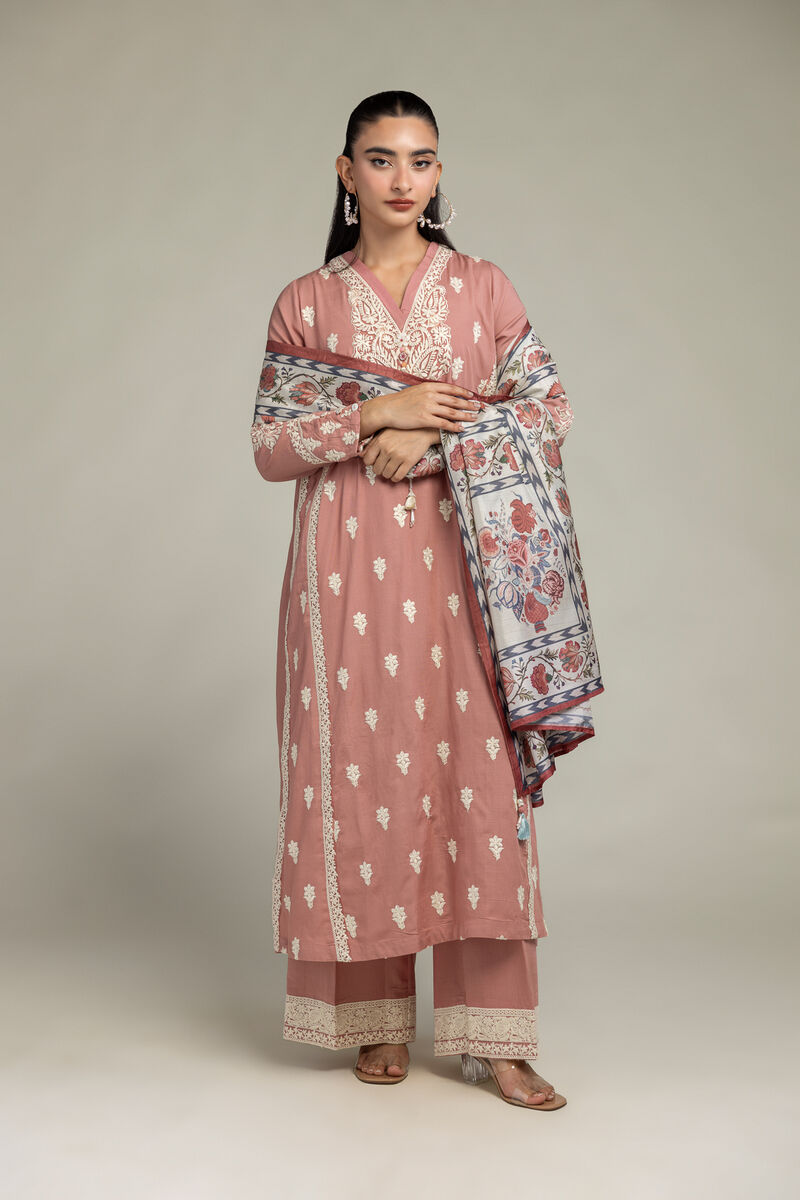 Embroidered  | Polyester Silk | Floral Silk Dupatta | USD 30.00