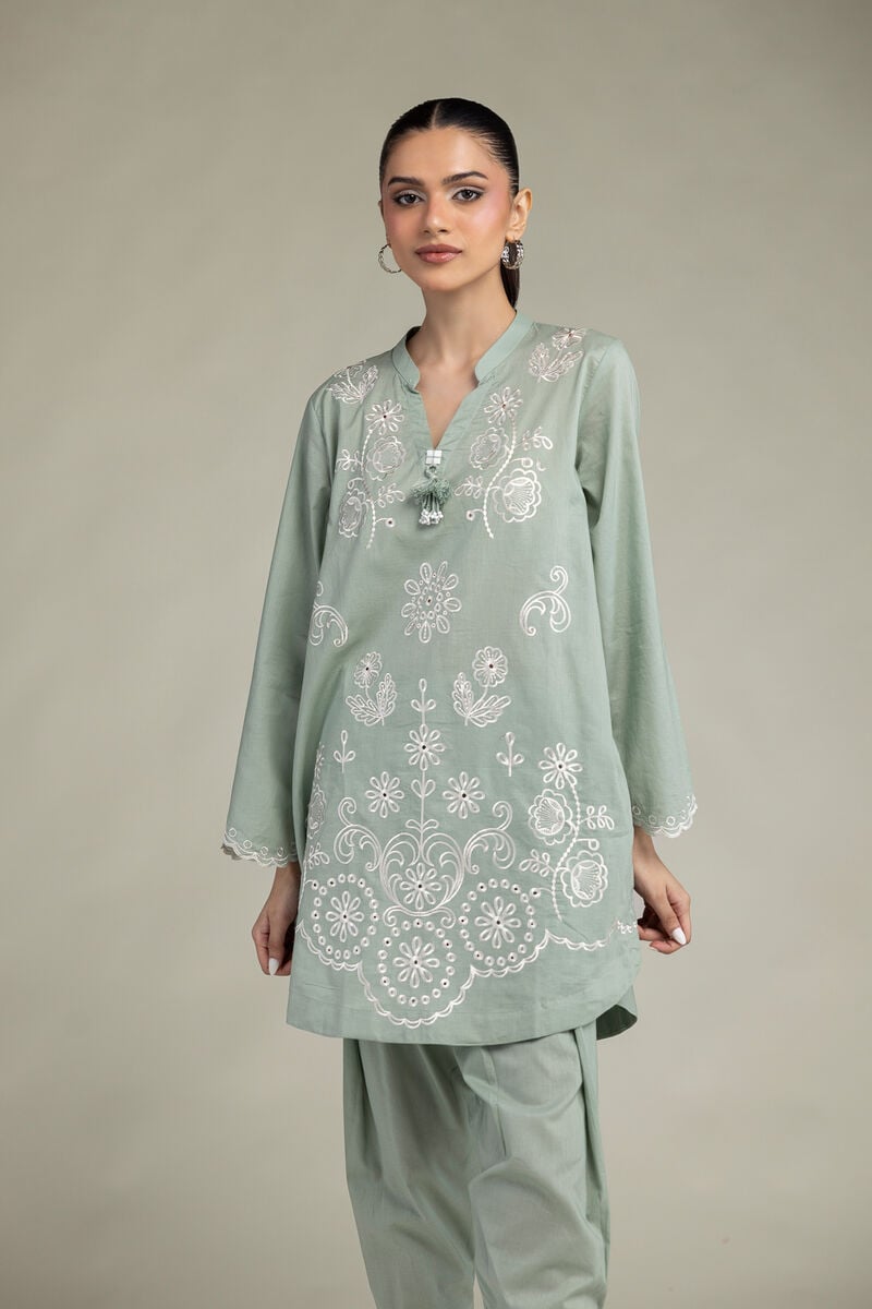 Embroidered | Cambric | Floral Cambric Kurta | USD 45.00