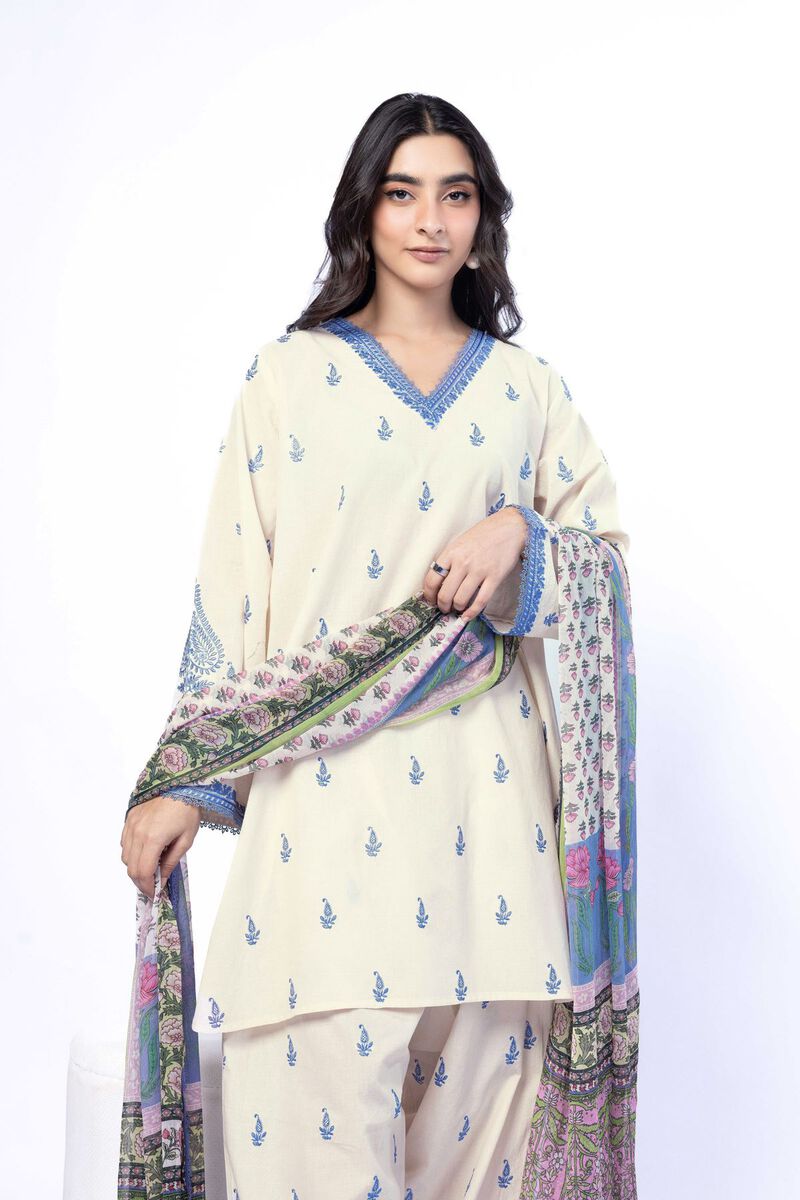 Embroidered | Cotton Dobby | Tailored 3 Piece | USD 75.00