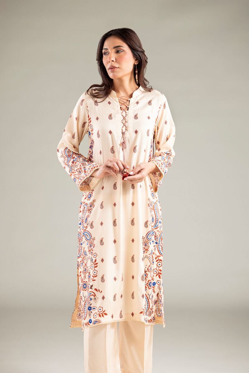 Printed | Viscose | Long Paisley Kurta | USD 35.00