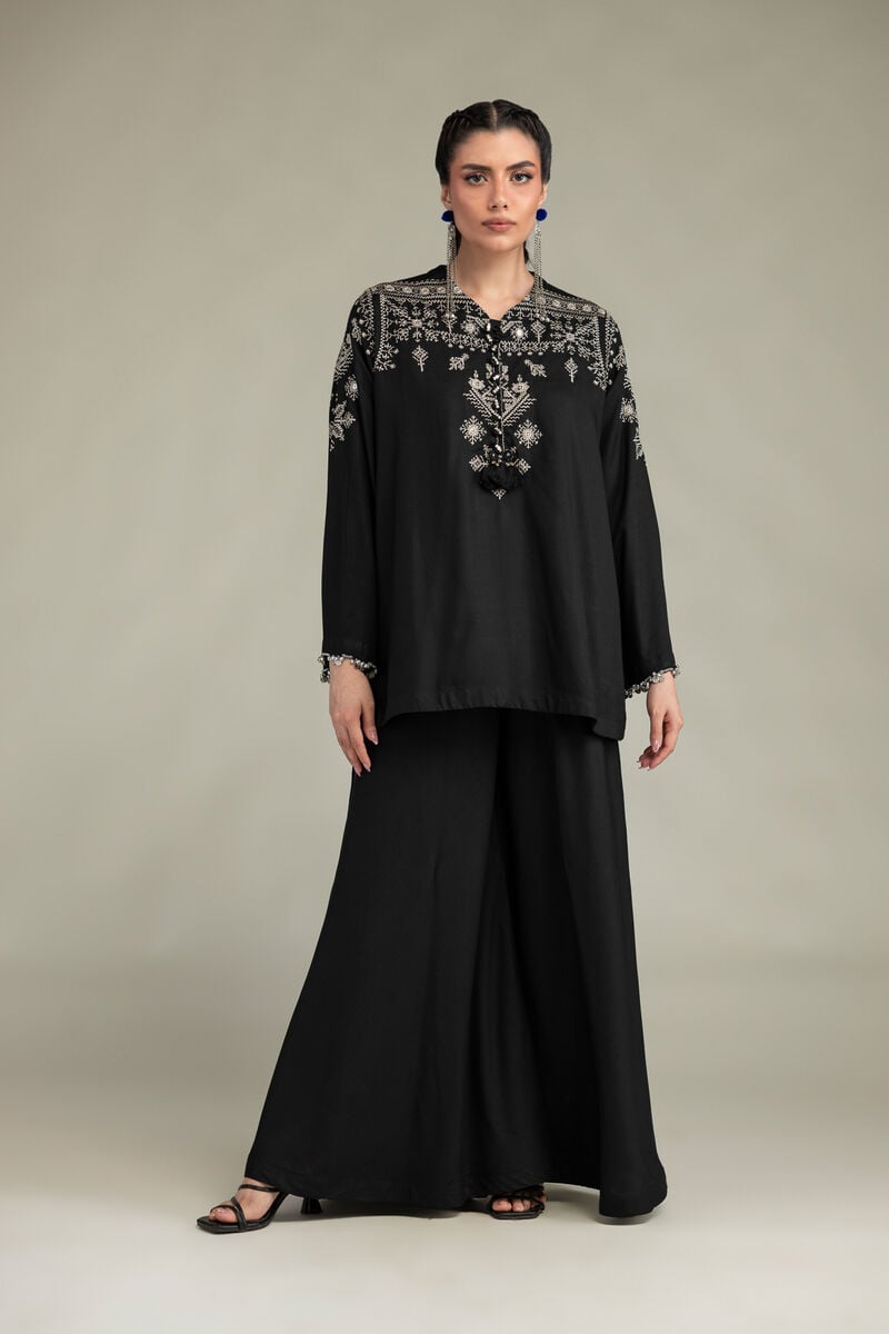 Embroidered | Raw Silk | Short Silk Kurta | USD 60.00