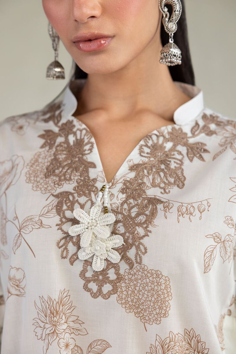 Embroidered | Cambric | Floral Cambric Kurta | USD 35.00