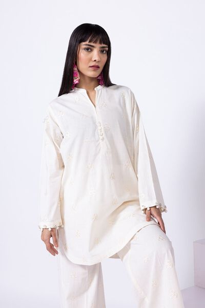 Embroidered | Crosshatch Poplin | Kurta | USD 15.00