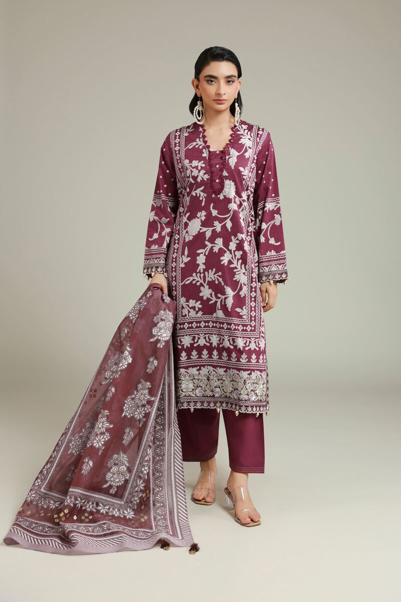 Embroidered | Cambric | Cambric 3-piece Tailored  | USD 85.00