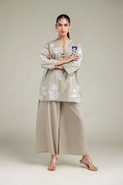 Dyed | Cambric | Beige Cambric Trousers | USD 30.00