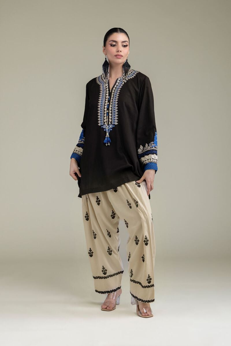 Embroidered | Raw Silk | Short Silk Kurta | USD 45.00