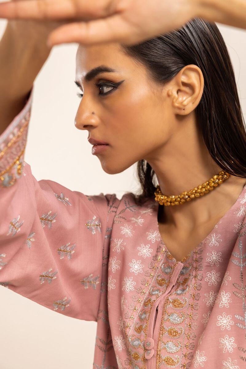 Kurta | Embroidered, PINK, hi-res image number null