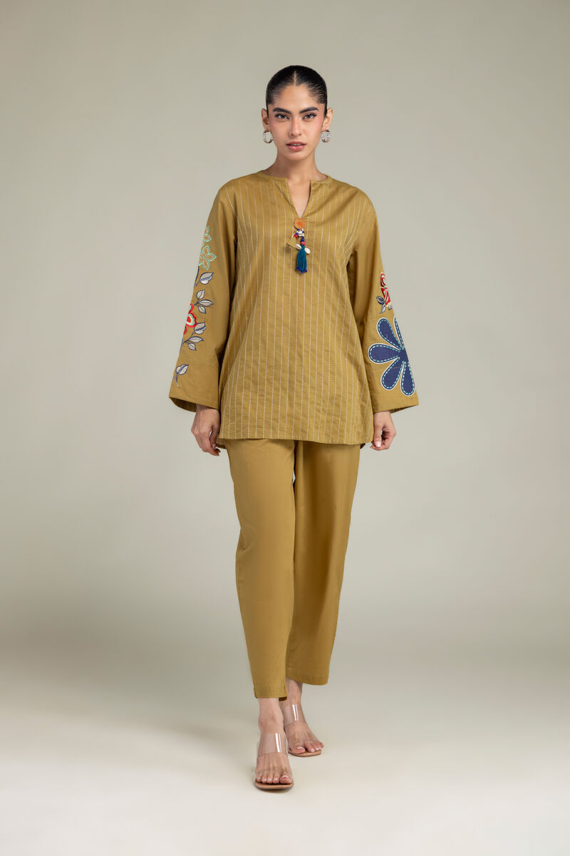 Dyed | Cambric | Solid Mustard Trousers | USD 30.00
