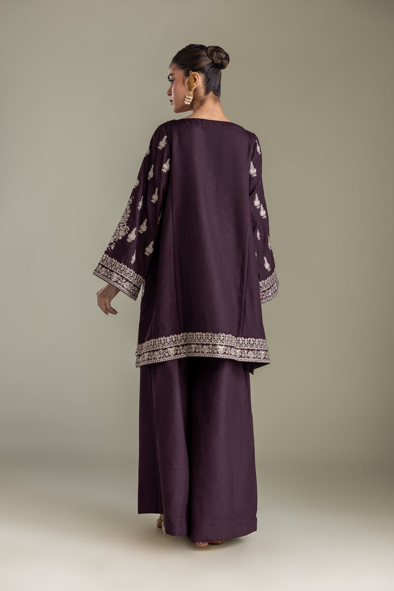 Embroidered | Heavy Blended Viscose | Purple Viscose Kurta | USD 65.00