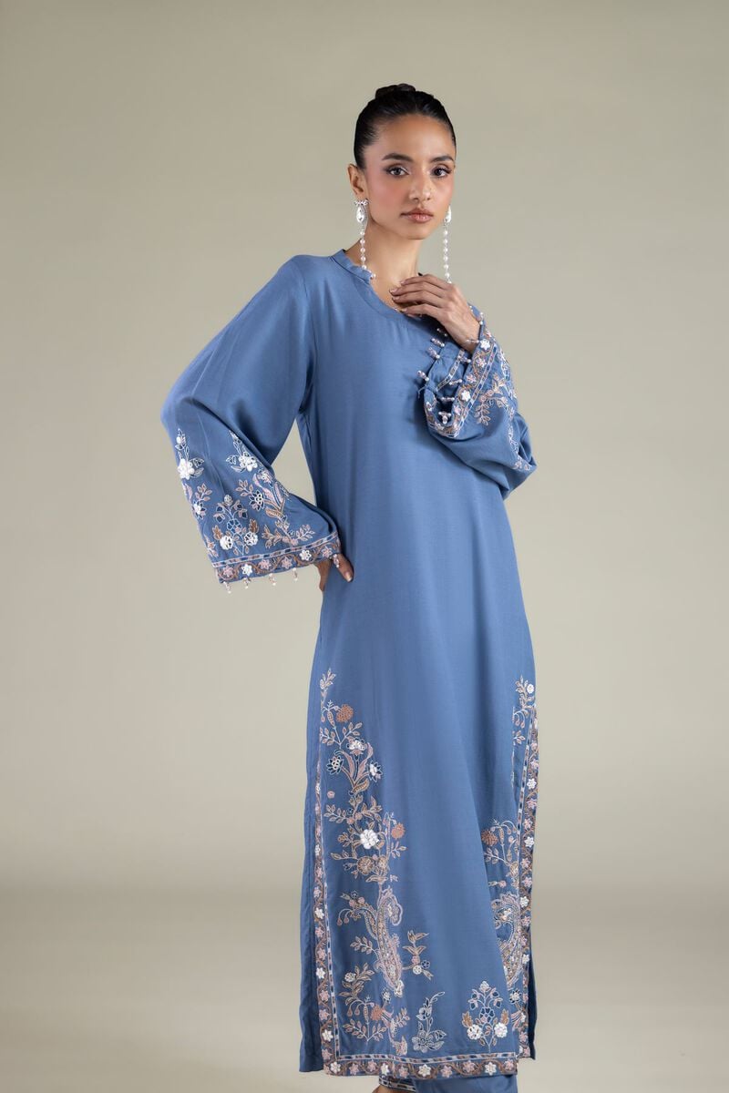 Embroidered | Raw Silk | Kurta | USD 65.00