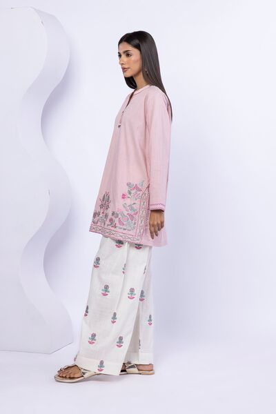 Embroidered | Crosshatch Poplin | Pants | USD 25.00