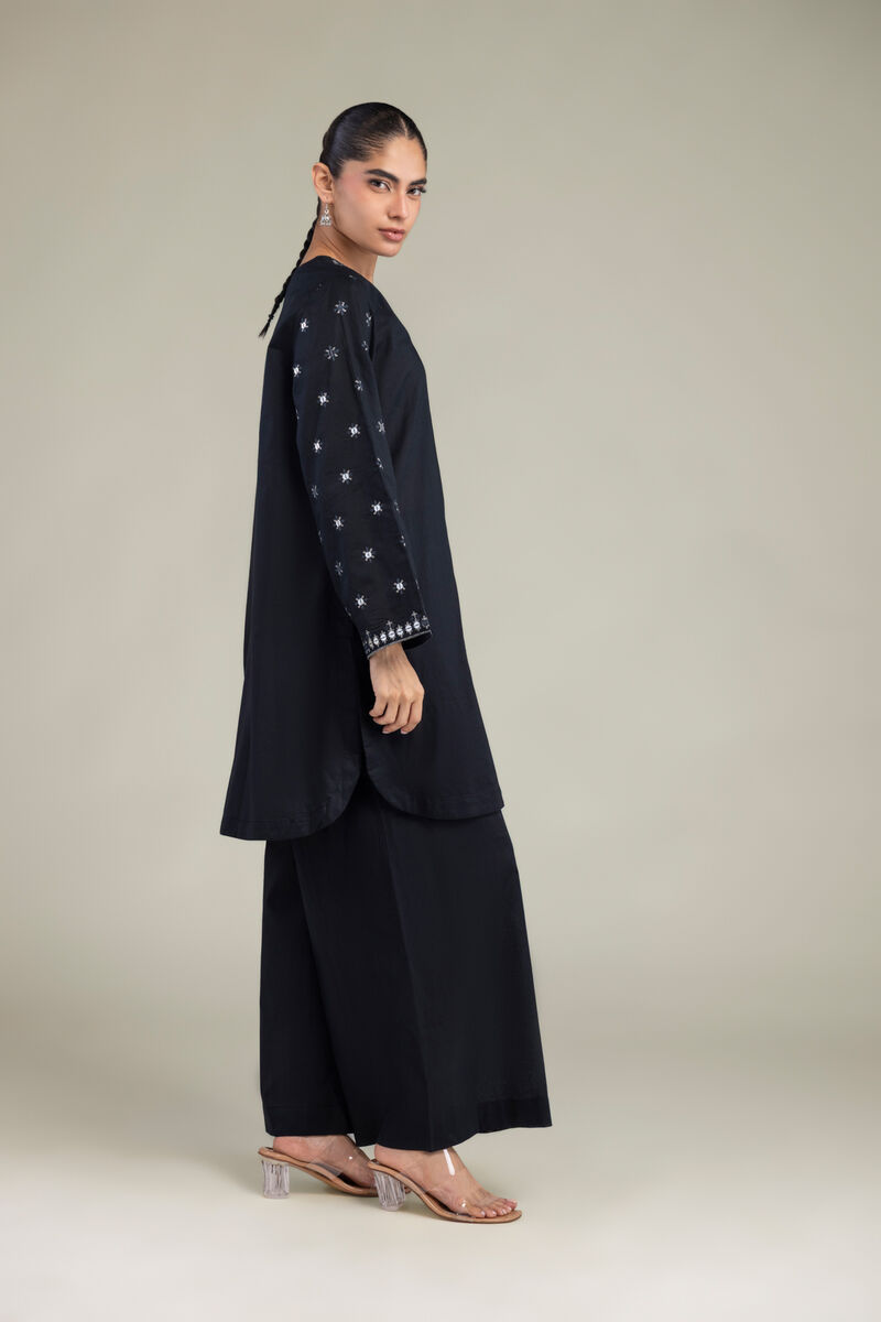 Embroidered | Cambric | Black Solid Pants | USD 30.00