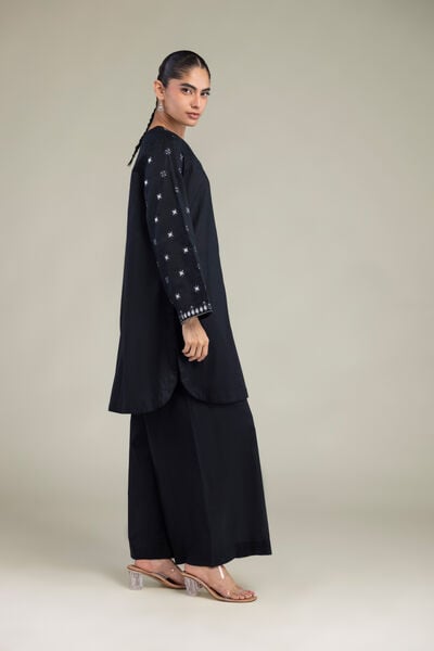 Embroidered | Cambric | Black Solid Pants | USD 30.00