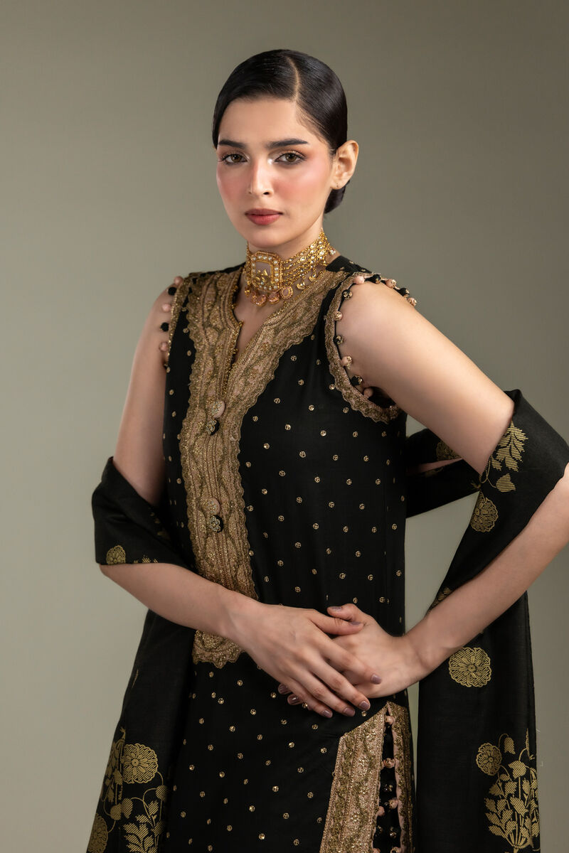 Embroidered | Raw Silk | 3-Piece Co-ord Set | USD 210.00