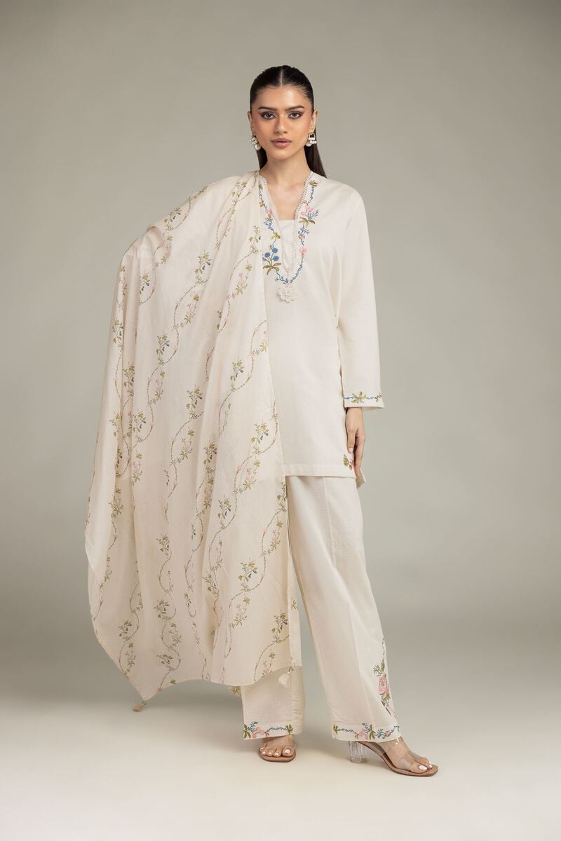Embroidered | Cotton Net | Cotton Net Dupatta | USD 25.00