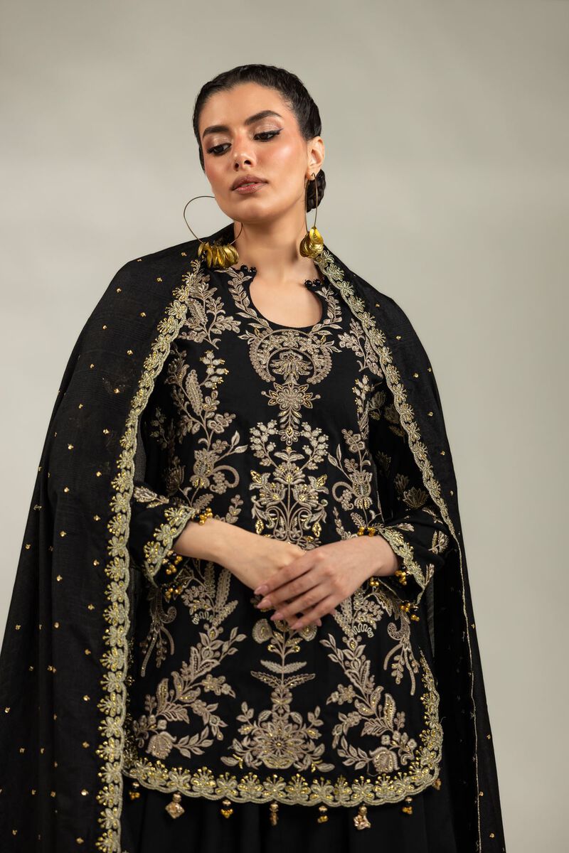 Embroidered | Raw Silk | 3-Piece Co-ord Set | USD 180.00