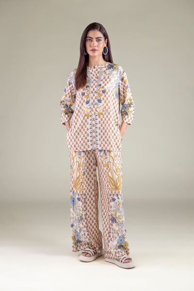 Embroidered | Textured Weave | Trousers | USD 30.00