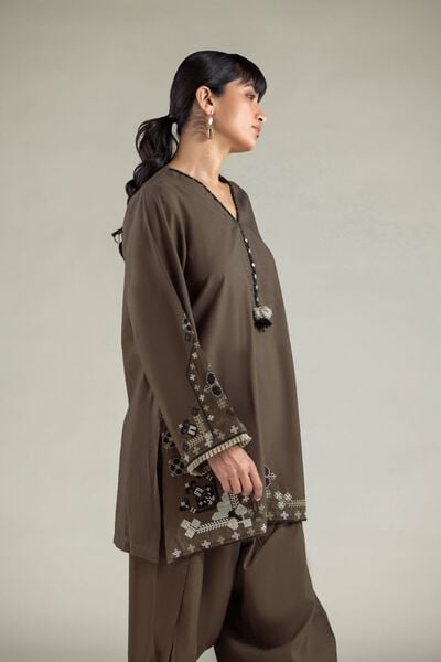 Embroidered | Cambric | 2-Piece Tailored Dress | USD 45.00