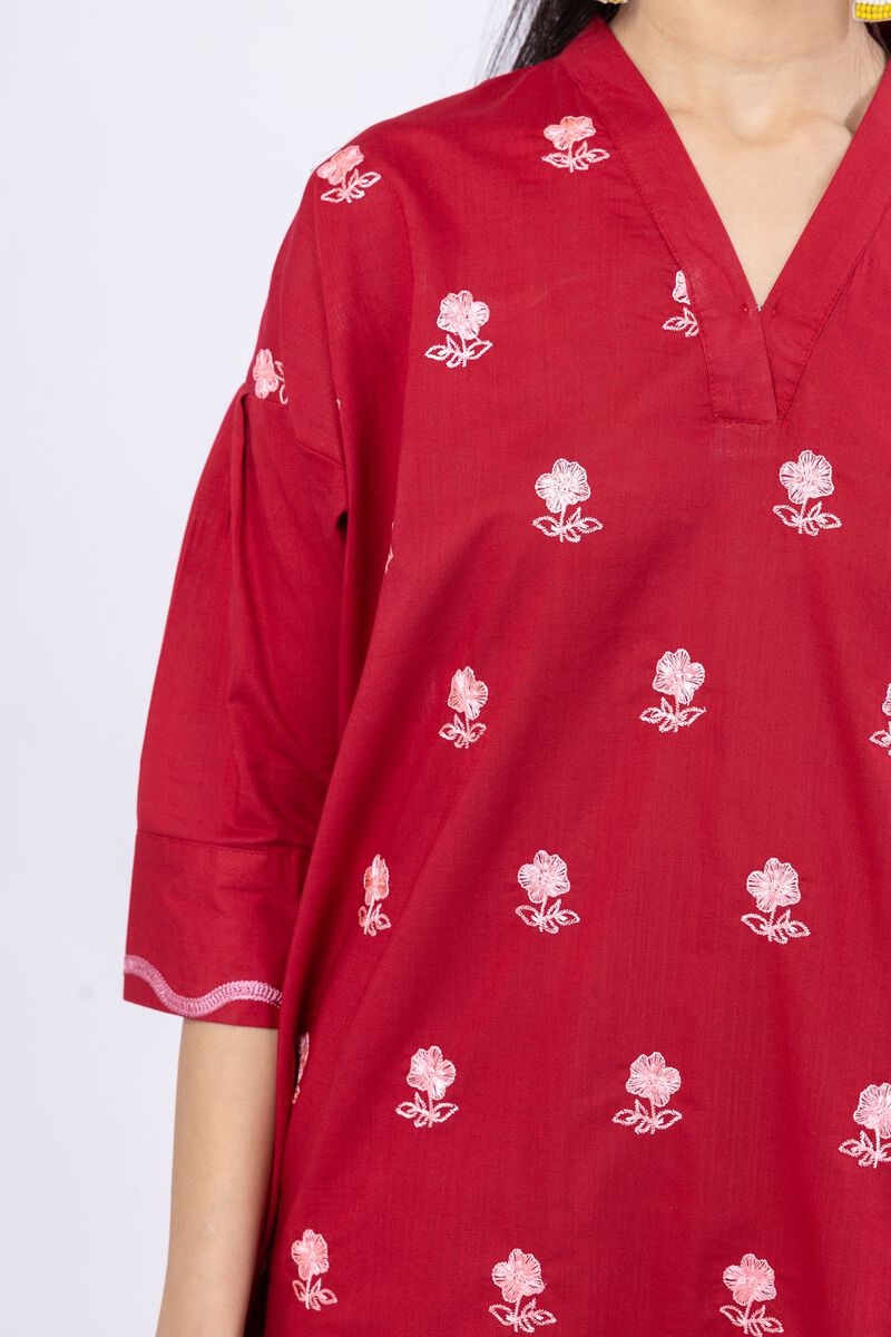 Embroidered | Crosshatch Poplin | Kurta | USD 15.00