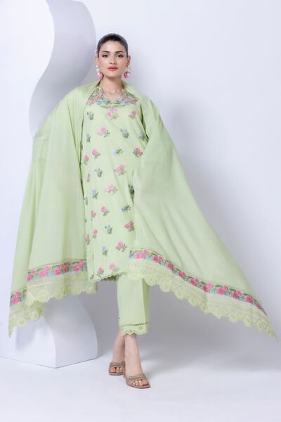 Embroidered | Cotton Square | Dupatta | USD 40.00
