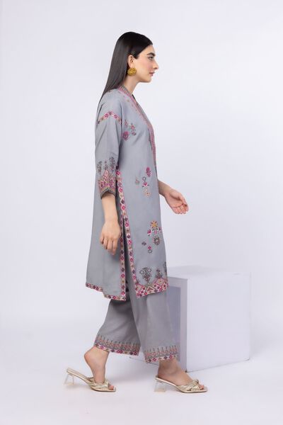 Embroidered | Russian Raw Silk | Pants | USD 23.00