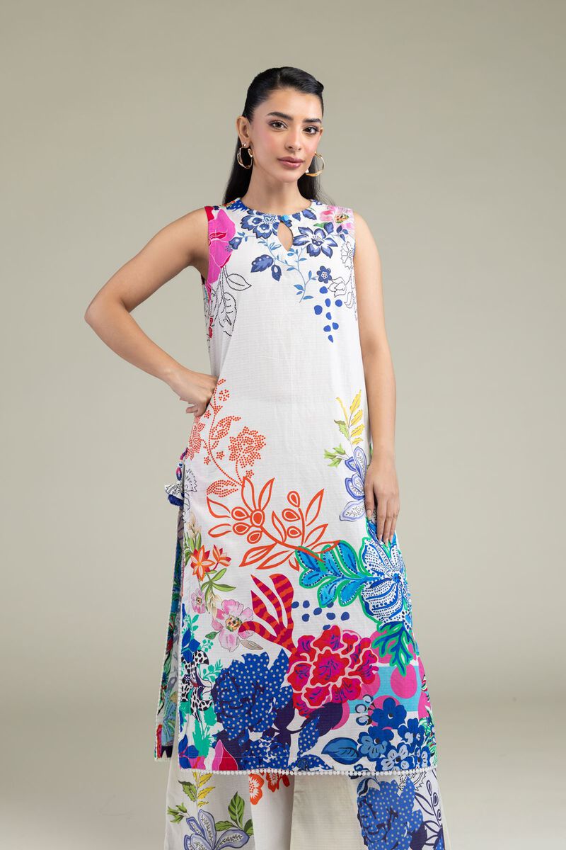 Printed | Cotton Dobby | Floral Sleeveless Kurta | USD 24.50