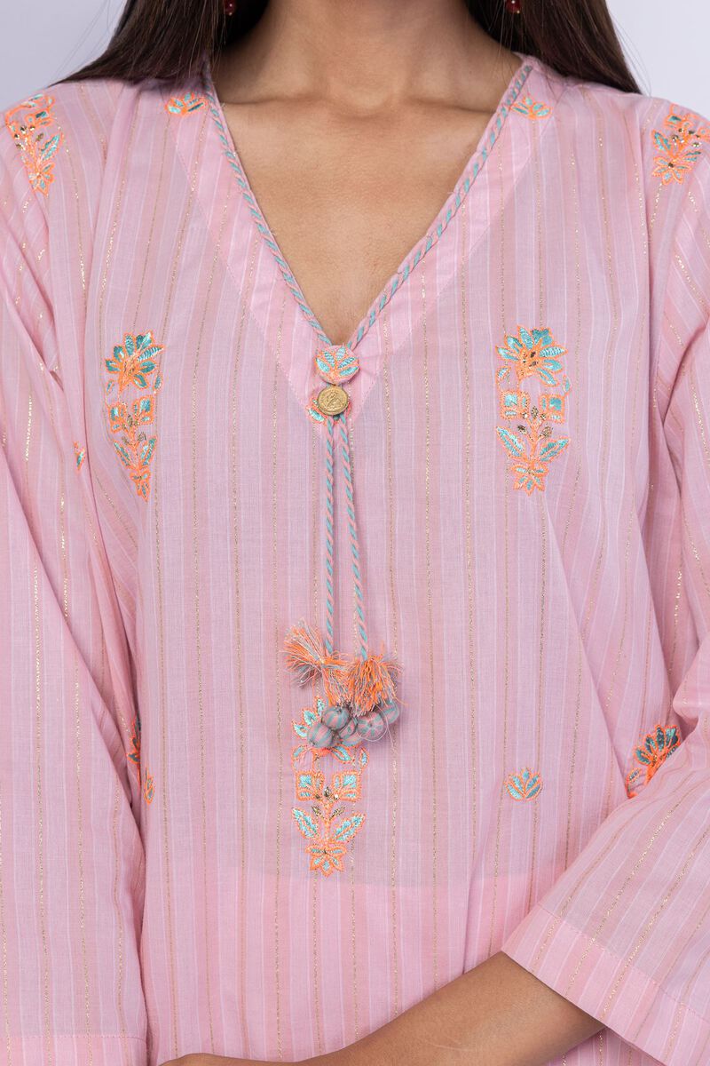 Embroidered | Lurex Stripes | Kurta | USD 20.00