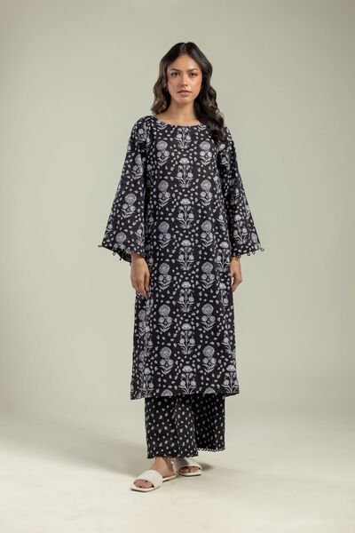 Printed | Cambric | Black Floral Kurta | USD 30.00