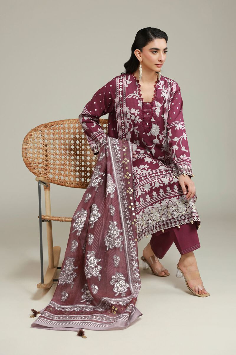 Embroidered | Cambric | Cambric 3-piece Tailored  | USD 85.00