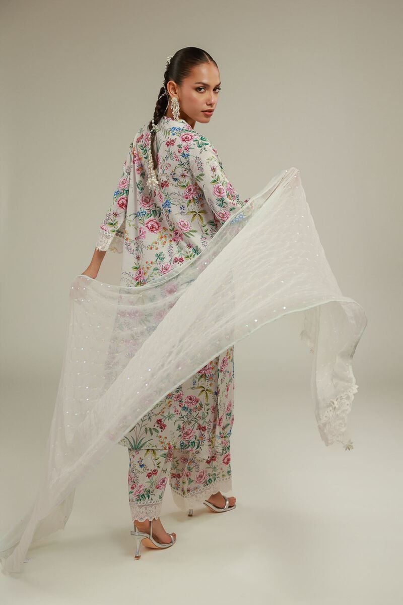 Embroidered | Chiffon | Lace-Up Summer Dupatta | USD 45.00