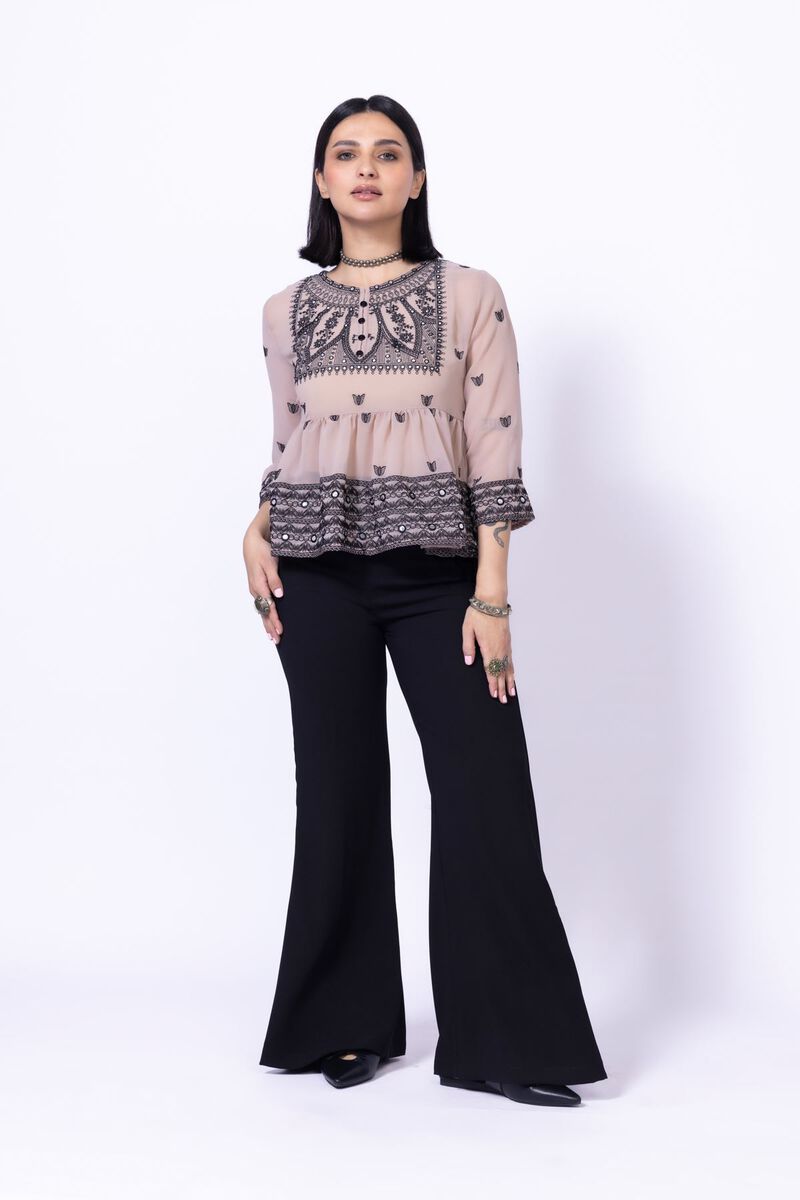 Embroidered | Georgette Chiffon | Blouse | USD 9.00