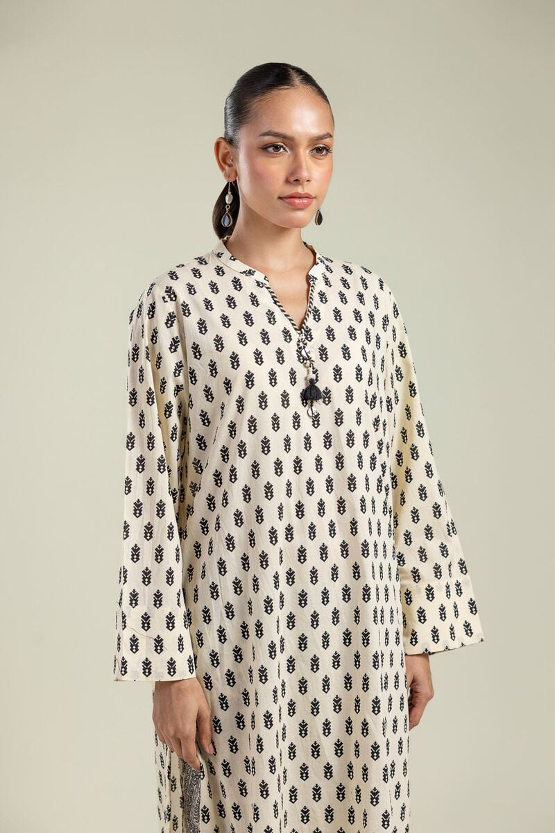 Printed | Cambric | Cambric V-Neck Kurta | USD 30.00