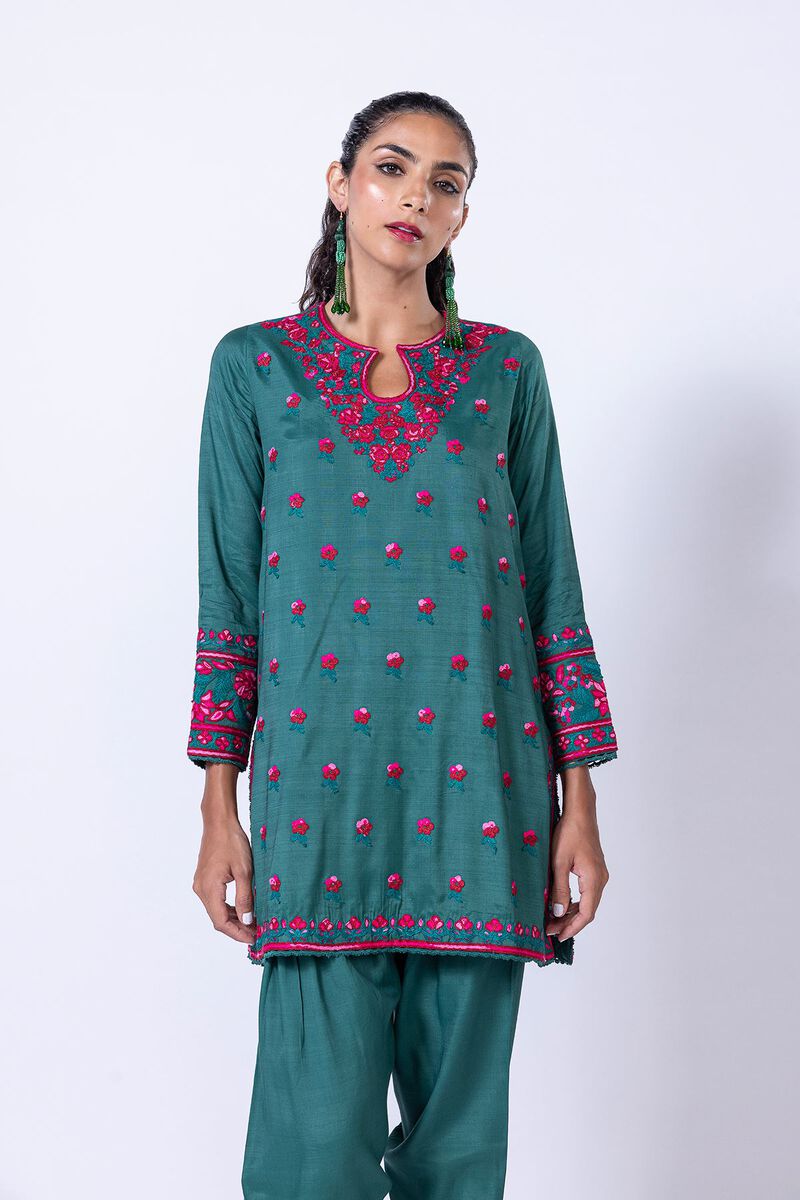 Embroidered | Raw Silk | Kurta | USD 30.00
