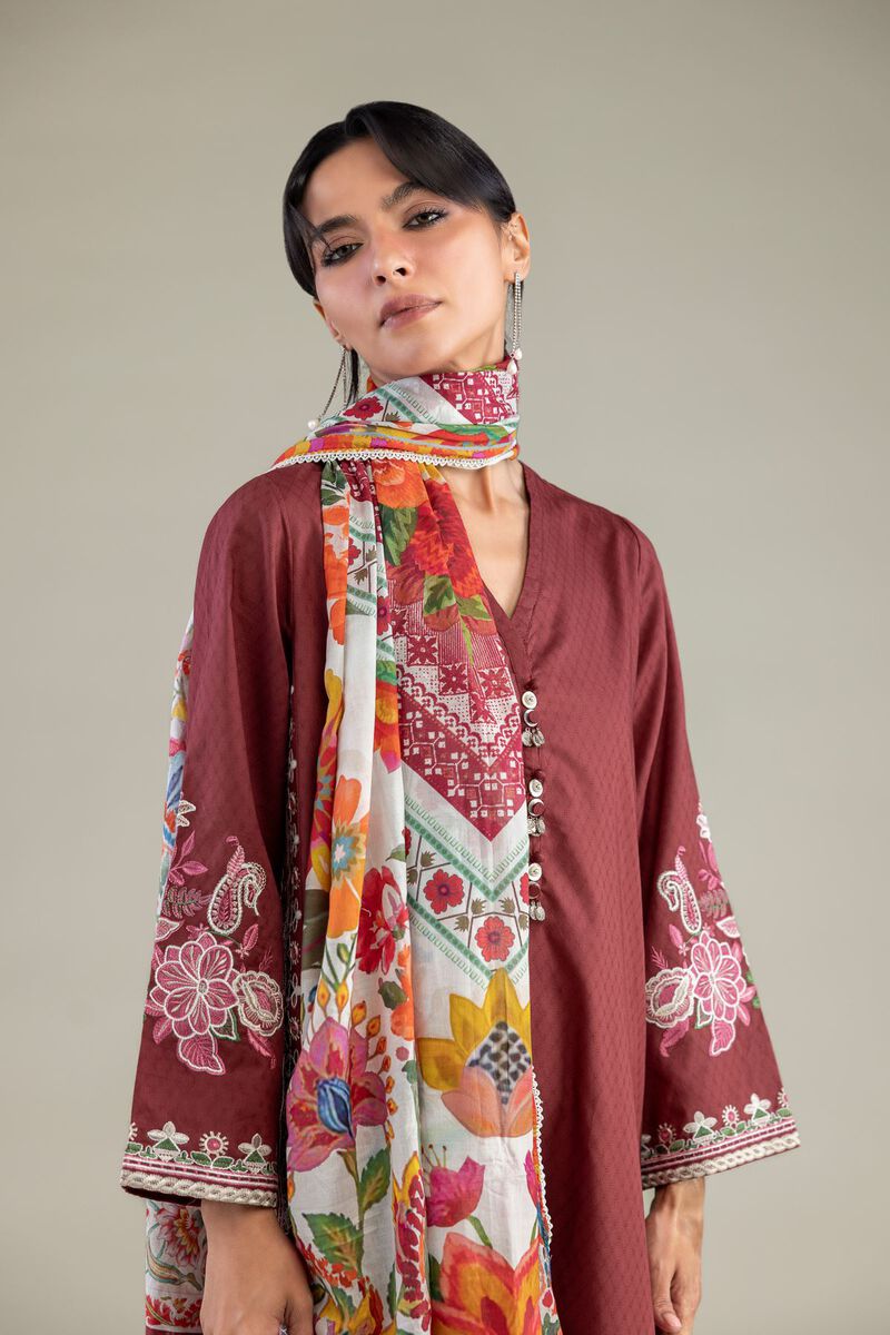 Embroidered | Lawn | Floral Lawn Dupatta | USD 35.00