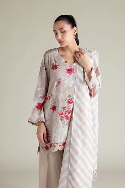 Embroidered | Cambric | Floral Tailored 3-Piece | USD 80.00