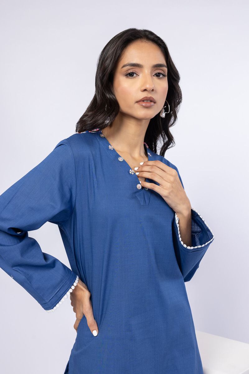 Embroidered | Crosshatch Poplin | Kurta | USD 15.00
