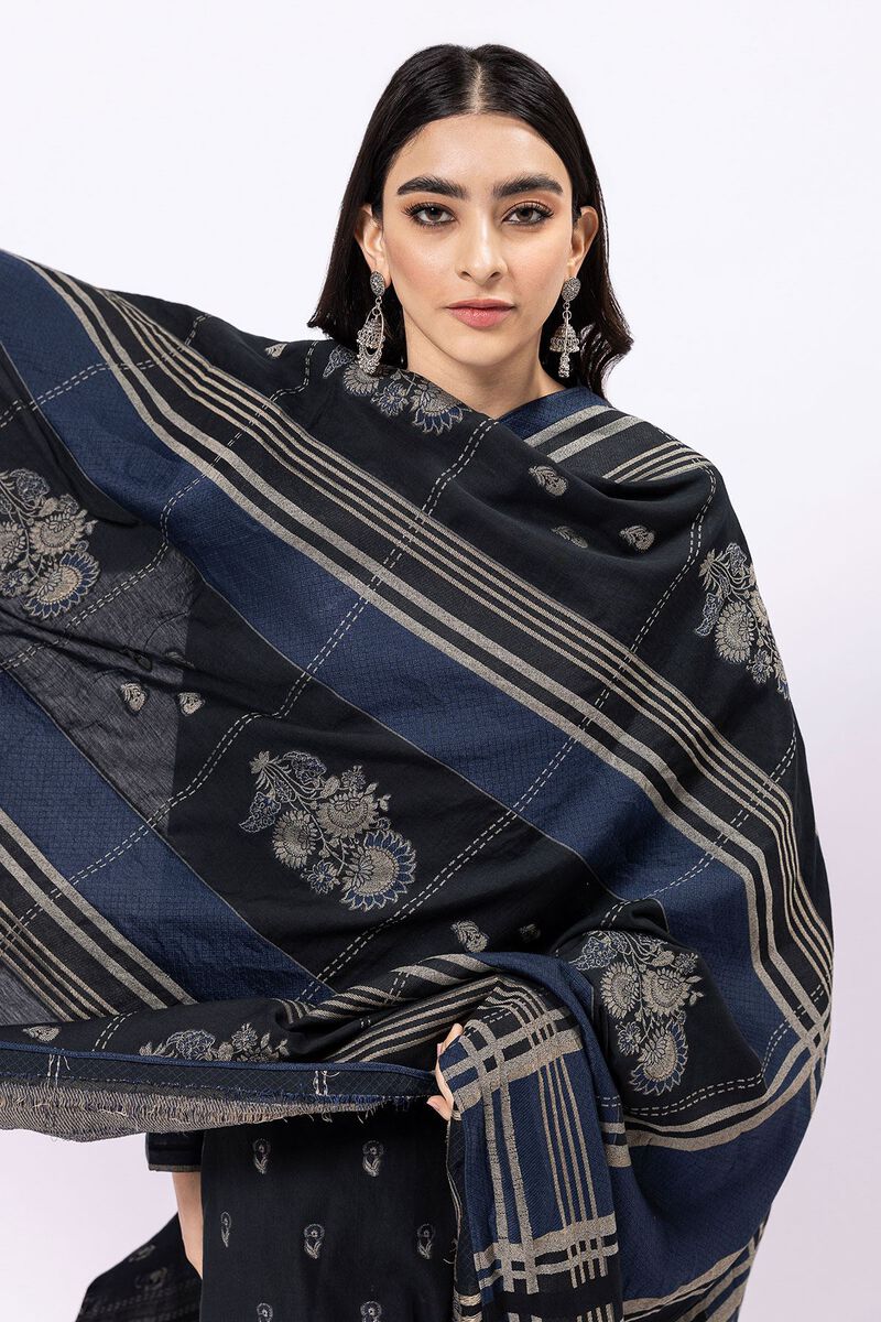 Dyed | Cotton Brosha Jacquard | Fabrics 3 Piece | null