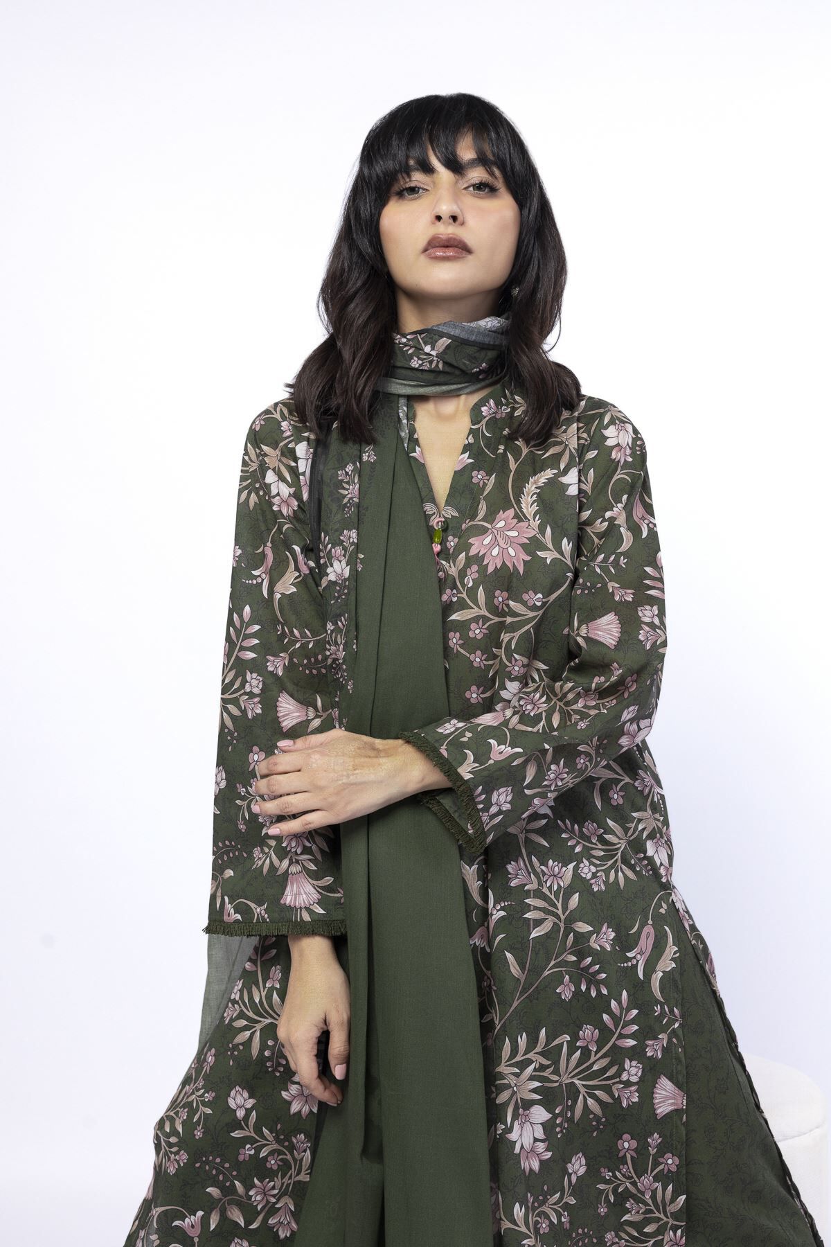 Buy Tailored 3 Piece | 0.0 N/A | SS2523AST-VG_MULTI | Khaadi